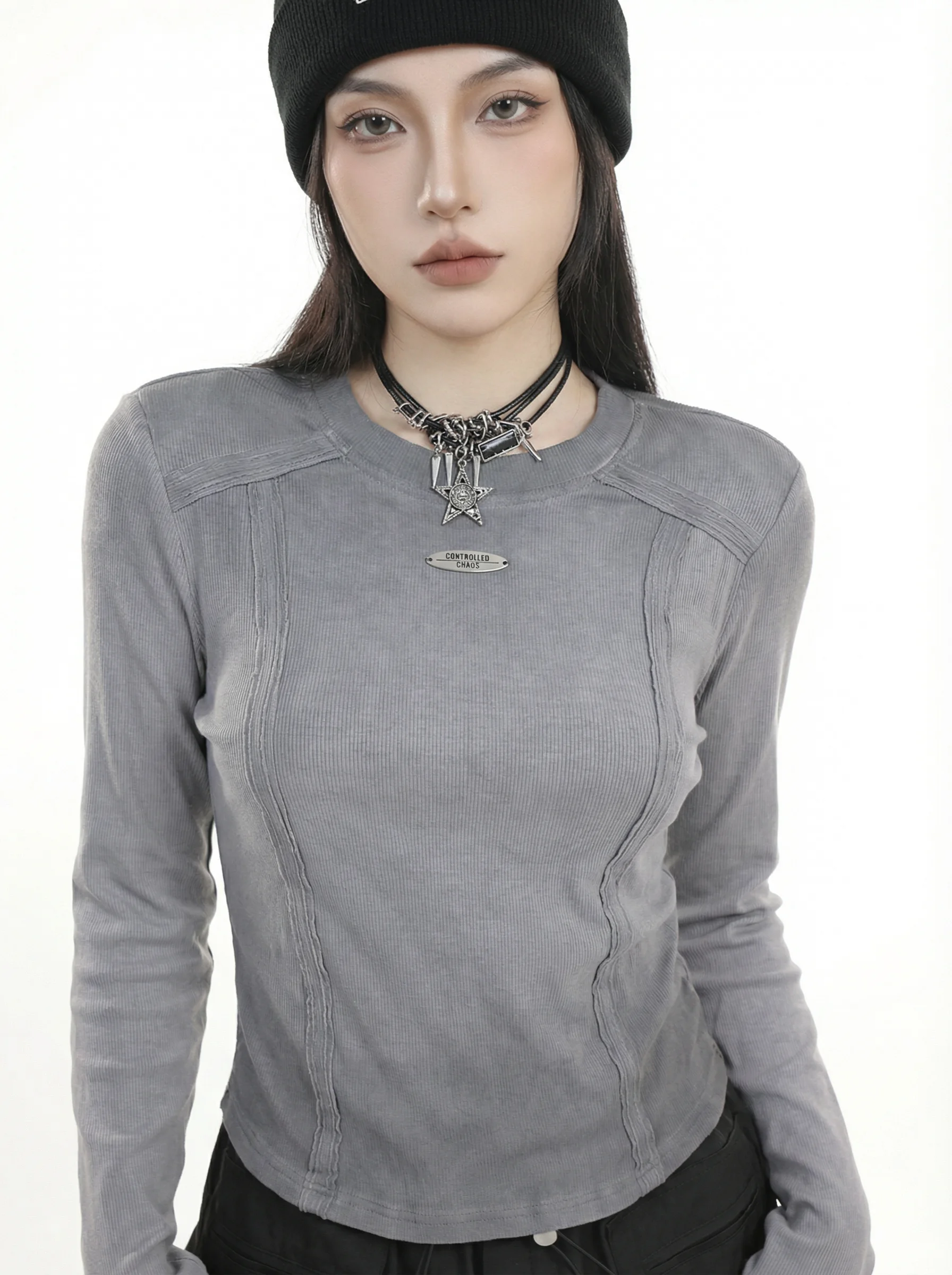Comfortable Long Sleeve Short round Neck T-Shirt Women's Design Sensation Slim Fit Base Shirt Casual Style Pure Color Cotton
Comfortable Long Sleeve Short round Neck T-Shirt Women's Design Sensation Slim Fit Base Shirt Casual Style Pure Color Cotton