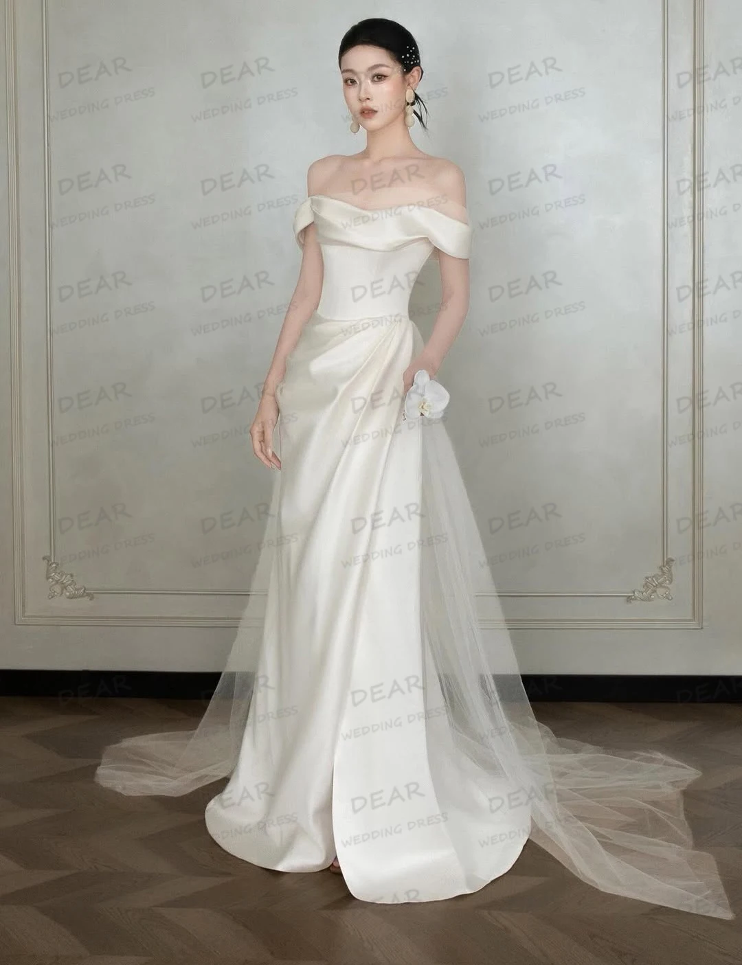 Simple Satin Mermaid Wedding Dresses Women's Ruffles Sleeveless Backless Off Shoulder Bridal Gowns Vestidos De Novia Customized
Simple Satin Mermaid Wedding Dresses Women's Ruffles Sleeveless Backless Off Shoulder Bridal Gowns Vestidos De Novia Customized