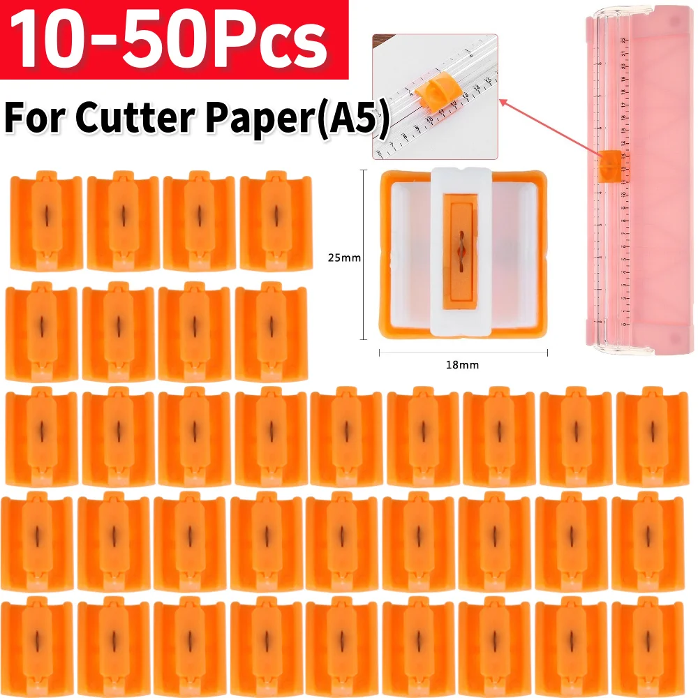 50Pcs A4 A5 Paper Cutting Guillotine Replacement Blades Cutter with Pull-out Ruler for Photo Trimmers Scrapbooking Tool
50Pcs A4 A5 Paper Cutting Guillotine Replacement Blades Cutter with Pull-out Ruler for Photo Trimmers Scrapbooking Tool