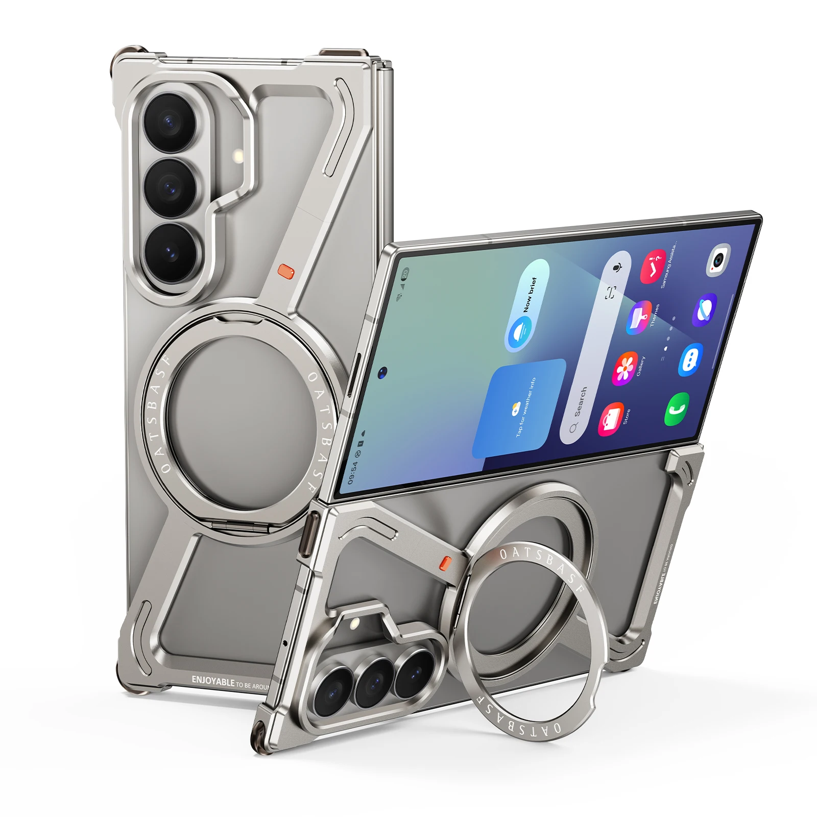 Oatsbasf Magnetic Frameless Case for Samsung Galaxy Z Fold 7 Phone Case with 360°Rotatable Stand Metal Phone Cover Shockproof
Oatsbasf Magnetic Frameless Case for Samsung Galaxy Z Fold 7 Phone Case with 360°Rotatable Stand Metal Phone Cover Shockproof