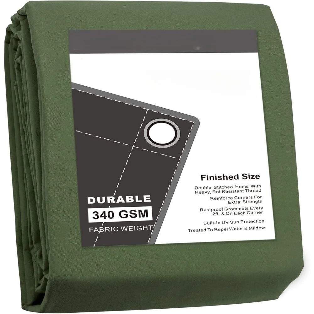 12x20 FT Heavy Duty Waterproof Canvas Tarp with Grommets, Multipurpose Outdoor Cover for Camping Canopy Roof Woodpile
12x20 FT Heavy Duty Waterproof Canvas Tarp with Grommets, Multipurpose Outdoor Cover for Camping Canopy Roof Woodpile