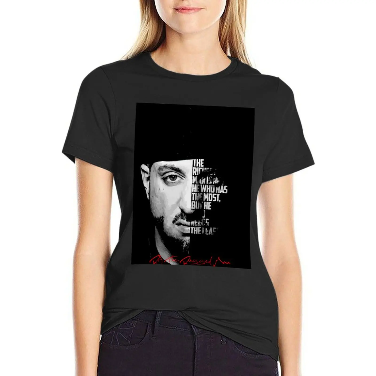 Black and white RA The Rugged Man quote. T-Shirt oversized tops customizeds cute clothes workout shirts for Women
Black and white RA The Rugged Man quote. T-Shirt oversized tops customizeds cute clothes workout shirts for Women