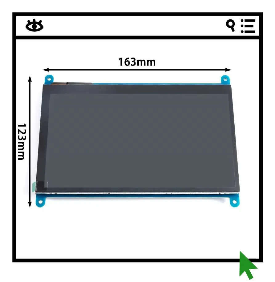 7-inch HDMI LCD display with capacitive touch screen
7-inch HDMI LCD display with capacitive touch screen