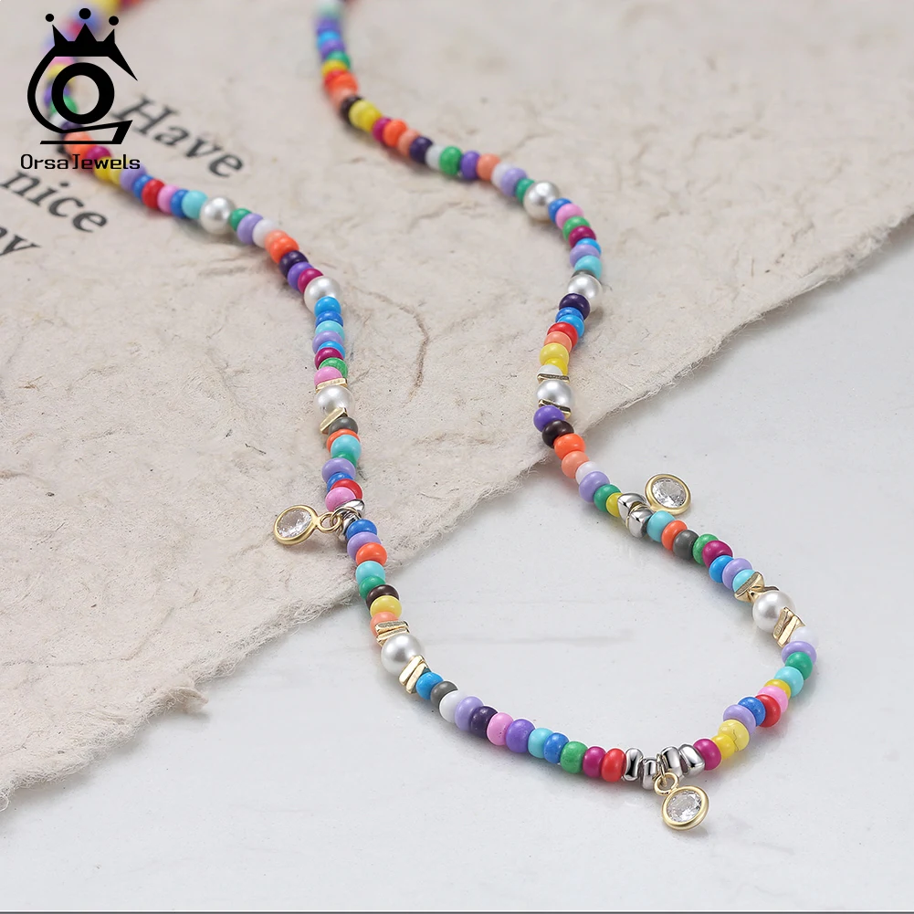 ORSA JEWELS женское красочное ожерелье из бисера из стерлингового серебра 925 пробы, воротник уникального дизайна с кубическим цирконом, колье-цепочка для девочек PSN06
ORSA JEWELS женское красочное ожерелье из бисера из стерлингового серебра 925 пробы, воротник уникального дизайна с кубическим цирконом, колье-цепочка для девочек PSN06