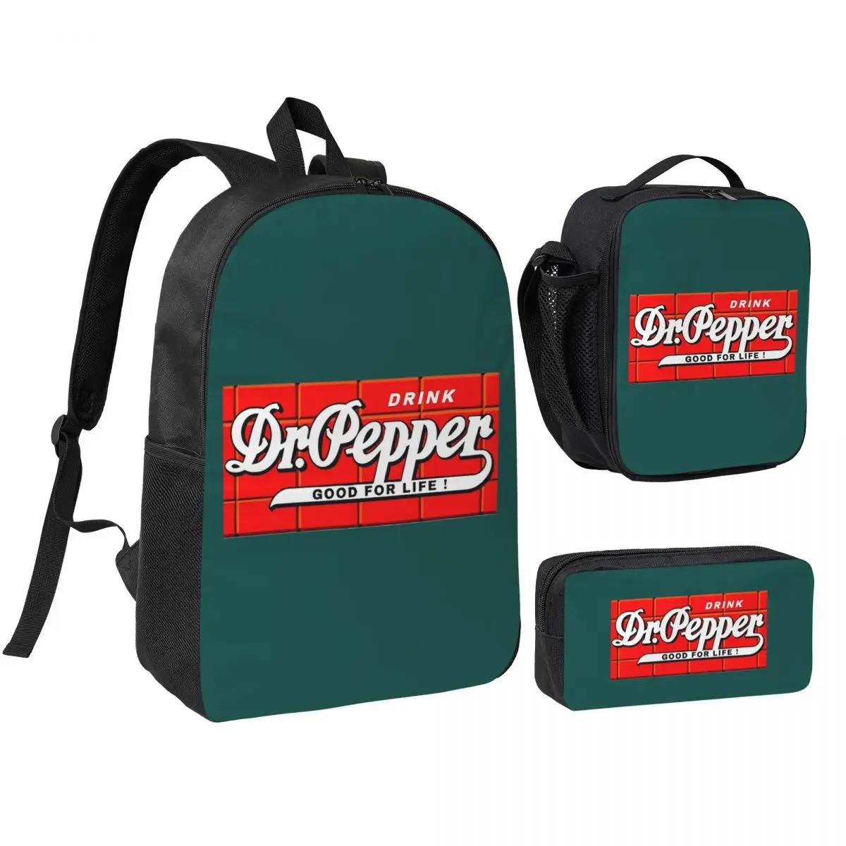 Dr Pepper Good For Life Backpack Student BookBag School Bag Shoulder Bags 3ps Insulated Lunch Bag Pencil Case
Dr Pepper Good For Life Backpack Student BookBag School Bag Shoulder Bags 3ps Insulated Lunch Bag Pencil Case