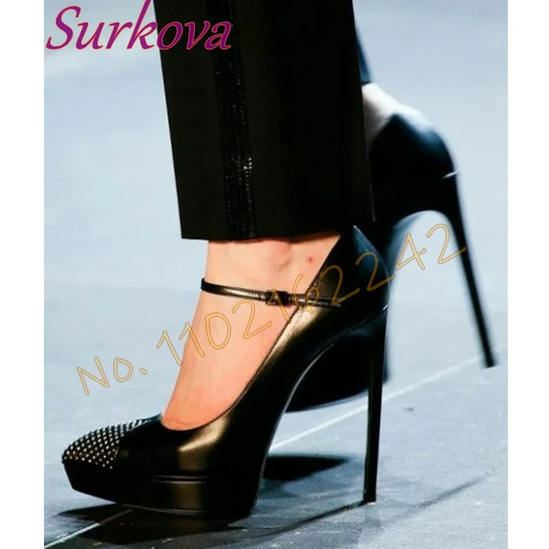 Rhinestone Pointed Pumps Black Platform Stiletto High Heels Fashionable Buckle Strap Shallow Pumps Elegant Women'S Shoes Spring
Rhinestone Pointed Pumps Black Platform Stiletto High Heels Fashionable Buckle Strap Shallow Pumps Elegant Women'S Shoes Spring
