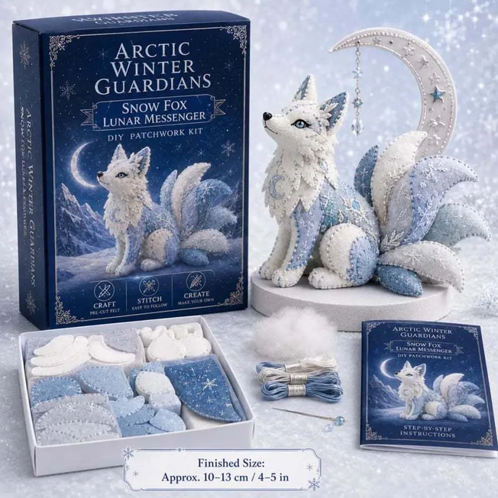 4Pcs Arctic Winter Guardian DIY Quilting Kit with Pre-Cut Fabric, 3D Stuffed Animal & Mythical Creature Patterns for Handcraft
4Pcs Arctic Winter Guardian DIY Quilting Kit with Pre-Cut Fabric, 3D Stuffed Animal & Mythical Creature Patterns for Handcraft