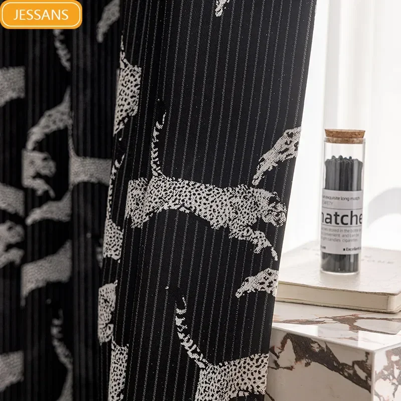 French Retro Black and White Rose Print Chenille Curtains for Living Room Bedroom Balcony Bay Window Customized Finished Product
French Retro Black and White Rose Print Chenille Curtains for Living Room Bedroom Balcony Bay Window Customized Finished Product