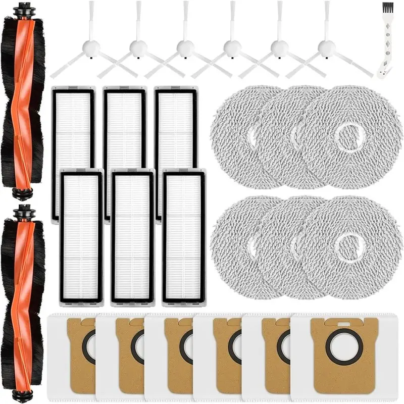 【HOME TOOL】For X20+ X10 Plus Robot Vacuum Cleaner Accessories Set-Main Brush, Dust Bag, Filter, Side Brush, Mop Pad
【HOME TOOL】For X20+ X10 Plus Robot Vacuum Cleaner Accessories Set-Main Brush, Dust Bag, Filter, Side Brush, Mop Pad