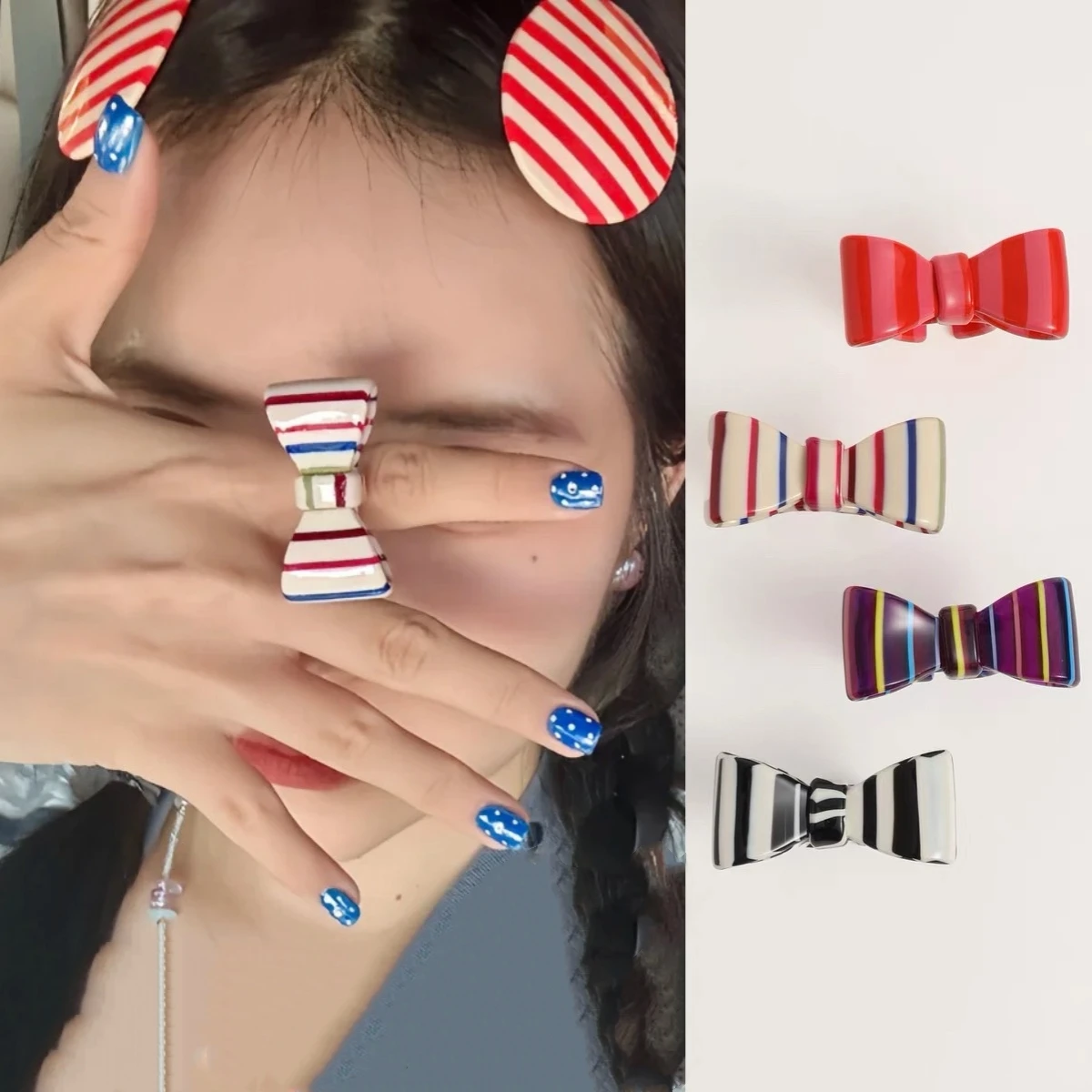 Korean Cute Bow Rings for Women Polka Dot Striped Bowknot Acetate Open Rings Girls Gifts Fahsion Party Jewelry Birthday Gifts
Korean Cute Bow Rings for Women Polka Dot Striped Bowknot Acetate Open Rings Girls Gifts Fahsion Party Jewelry Birthday Gifts