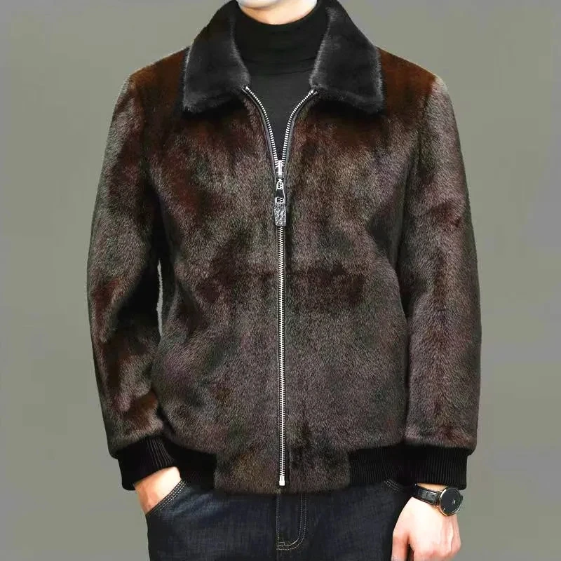 American Male Thicken Casual Trendy Daily Coats Winter New Fashion Men's Turn-down Collar Long Sleeve Zipper Faux Fur Jackets
American Male Thicken Casual Trendy Daily Coats Winter New Fashion Men's Turn-down Collar Long Sleeve Zipper Faux Fur Jackets