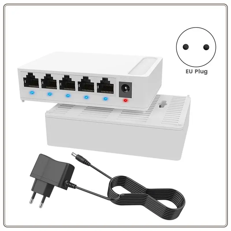 Reliable-Network Ethernet Switch 1000Mbps Smart Network Ethernet Switch Withvlan 5V Power Supply Network Switch Splitter EU Plug
Reliable-Network Ethernet Switch 1000Mbps Smart Network Ethernet Switch Withvlan 5V Power Supply Network Switch Splitter EU Plug