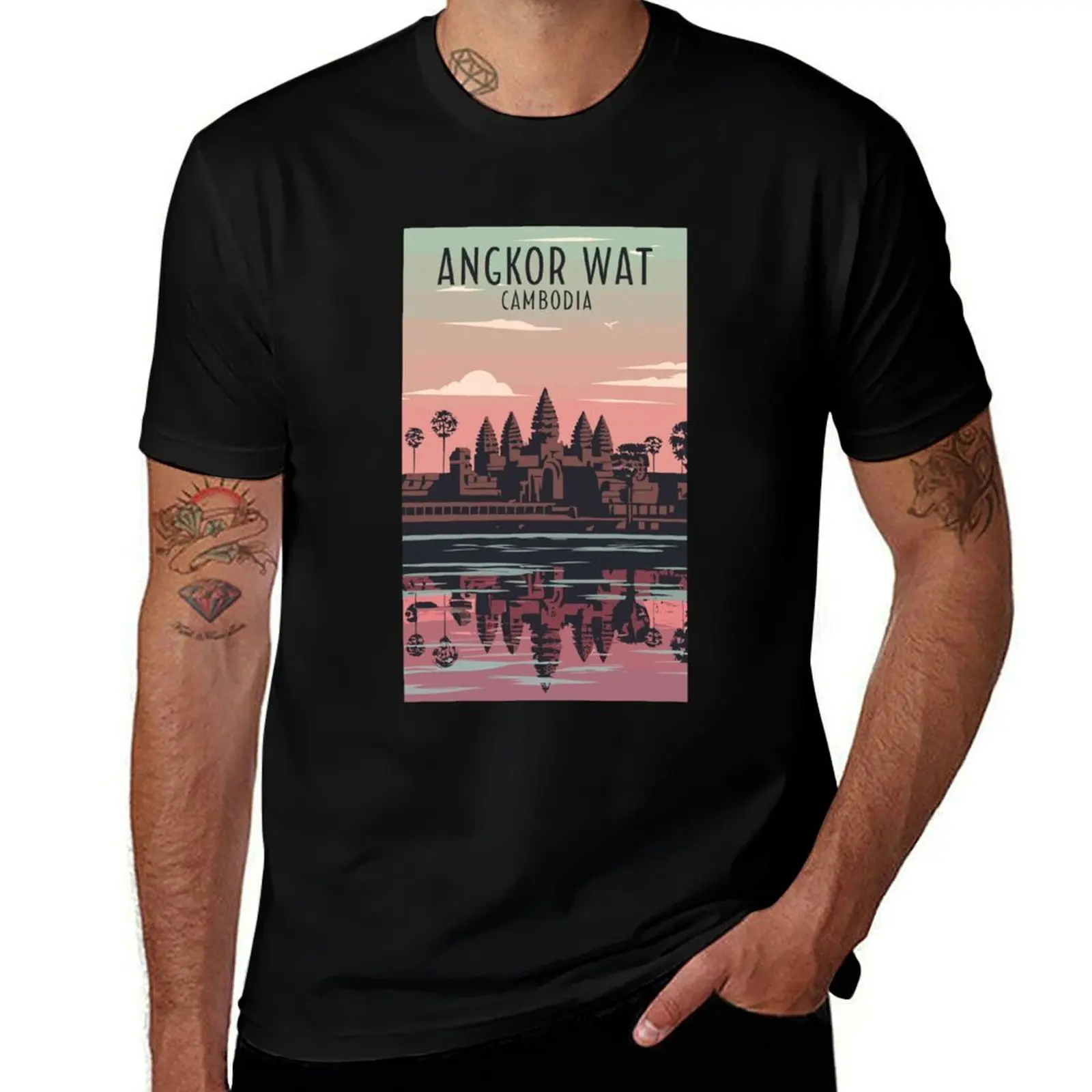 A Vintage Travel Art of Angkor Wat - Cambodia T-Shirt quick drying vintage t shirts sublime mens graphic t-shirts hip hop
A Vintage Travel Art of Angkor Wat - Cambodia T-Shirt quick drying vintage t shirts sublime mens graphic t-shirts hip hop