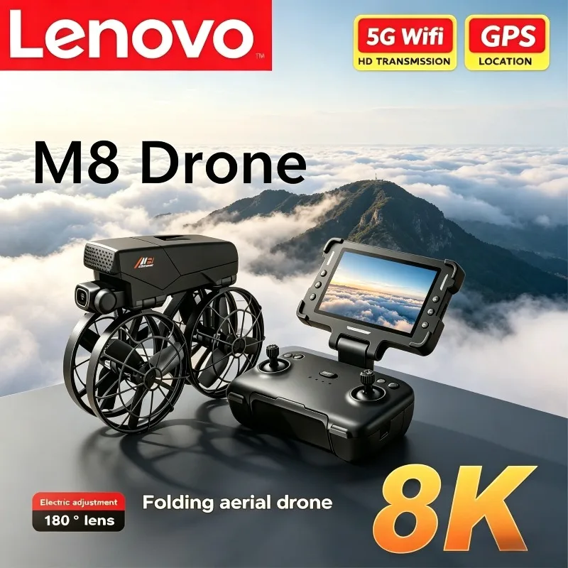 Lenovo M8 8K Brushless Motor Obstacle Avoidance RC Quadcopter Toy RC Foldable Drone Professional HD Dual 5G WiFi Camera FPV
Lenovo M8 8K Brushless Motor Obstacle Avoidance RC Quadcopter Toy RC Foldable Drone Professional HD Dual 5G WiFi Camera FPV