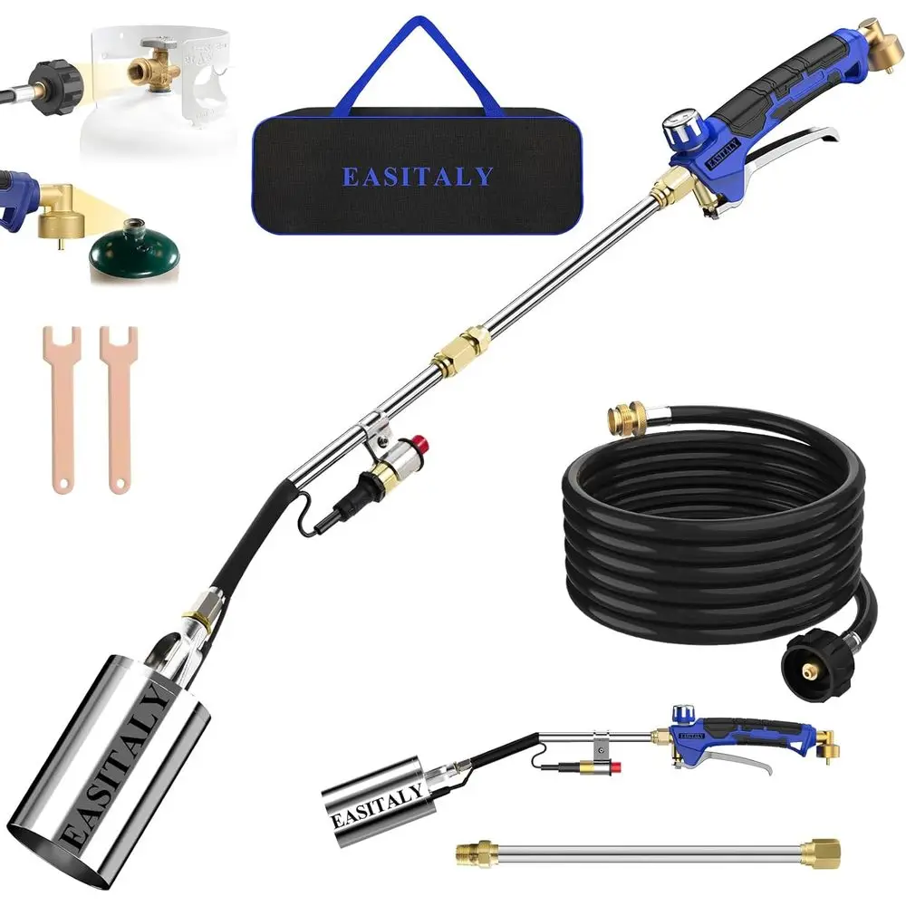 Мощный пропановый горелочный набор с сумкой для хранения, шлангом 12,5 м, универсальный для прополки, удаления льда и других работ
Мощный пропановый горелочный набор с сумкой для хранения, шлангом 12,5 м, универсальный для прополки, удаления льда и других работ