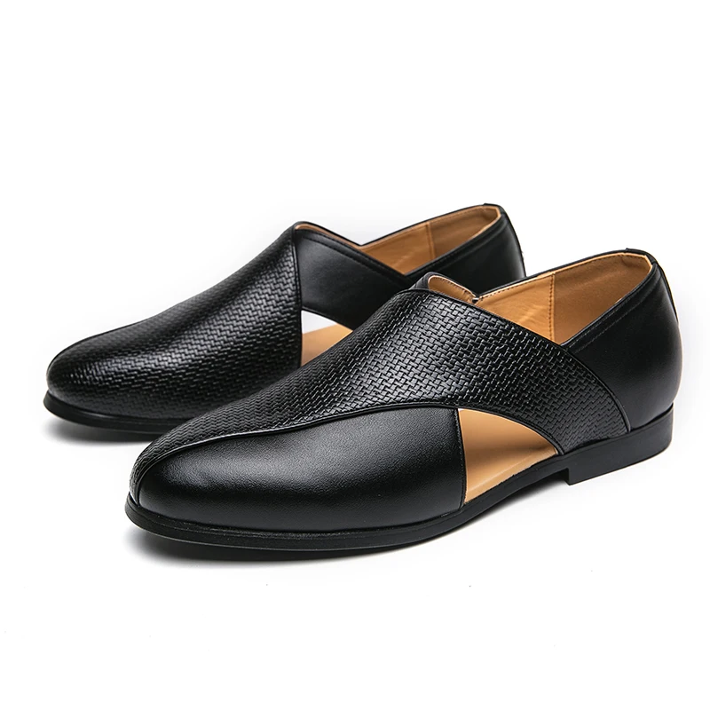 Comfortable Men Leather Sandals Hollow Out Pointed Dress Shoes Casual Fashion Breathable Outdoor Sandals Home Men's Leather Shoe
Comfortable Men Leather Sandals Hollow Out Pointed Dress Shoes Casual Fashion Breathable Outdoor Sandals Home Men's Leather Shoe