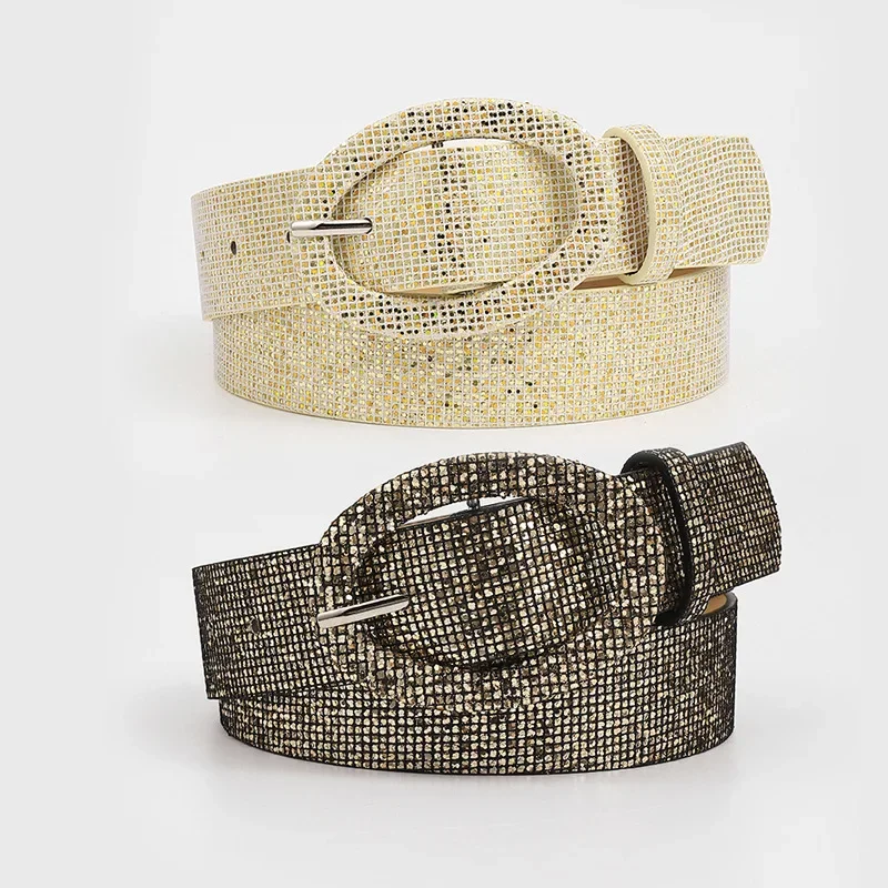2023 Fashion Oval Japanese Buckle Belt Women's Sequined Vintage Jeans Decoration Korean Style Ladies Belt Female Waistband
2023 Fashion Oval Japanese Buckle Belt Women's Sequined Vintage Jeans Decoration Korean Style Ladies Belt Female Waistband