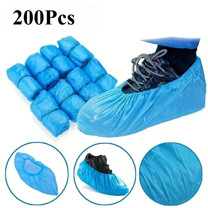200/300Pcs Waterproof Disposable Shoe Covers Non-Slip Plastic PE Boot Covers Protective Foot Covers for Home & Outdoor
200/300Pcs Waterproof Disposable Shoe Covers Non-Slip Plastic PE Boot Covers Protective Foot Covers for Home & Outdoor 