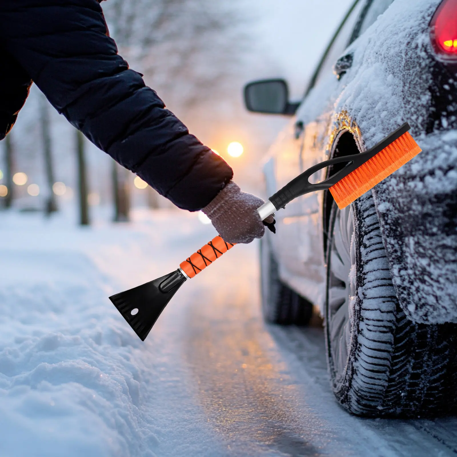 2Pcs Ergonomic Car Snow Scraper Ice Remover Extendable Snow Remover Tool for Windshield Windows Automotive Exterior Accessories
2Pcs Ergonomic Car Snow Scraper Ice Remover Extendable Snow Remover Tool for Windshield Windows Automotive Exterior Accessories