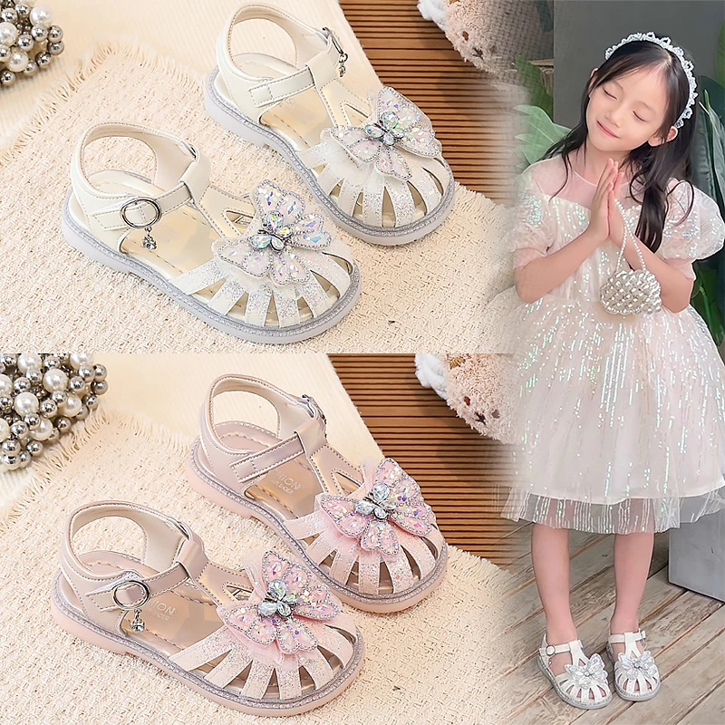 Girls Crystal Bow Princess Sandals Summer Kids Shoes Soft Anti-Slip Children Beach Sandals for Toddler Girl White Pink Shoes
Girls Crystal Bow Princess Sandals Summer Kids Shoes Soft Anti-Slip Children Beach Sandals for Toddler Girl White Pink Shoes