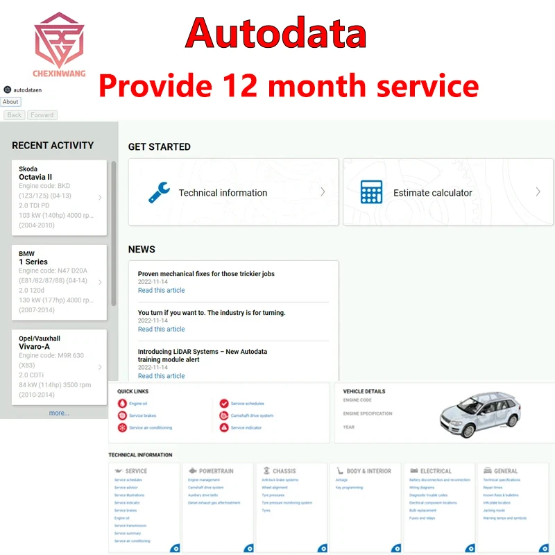 2024 Online Account Autodata 12 Month for Car Truck Auto Data Auto Repair Software Online Service One Year Update Support Englis
2024 Online Account Autodata 12 Month for Car Truck Auto Data Auto Repair Software Online Service One Year Update Support Englis