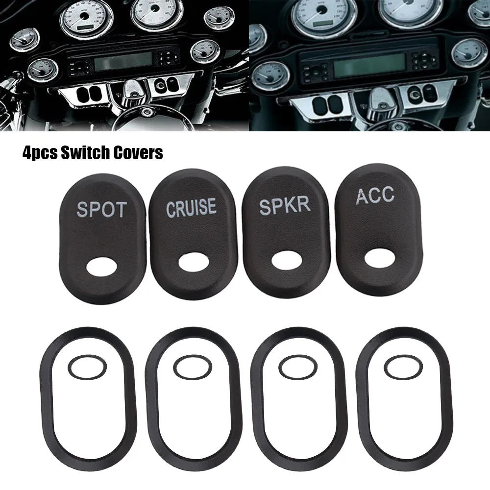 Motorcycle 4PCS Hand Control Swinging Arm Panel Switch Button Cover For Harley Davidson Road Glide Electra Glide FLHT FLTR FLHX
Motorcycle 4PCS Hand Control Swinging Arm Panel Switch Button Cover For Harley Davidson Road Glide Electra Glide FLHT FLTR FLHX