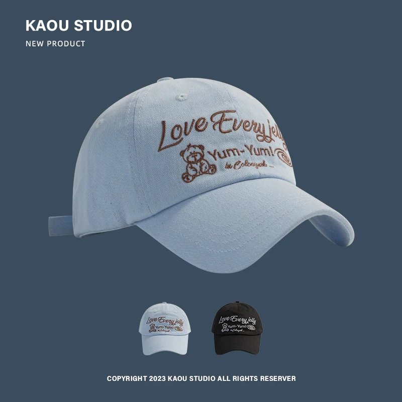 Women's Korean-Style All-Match Embroidered Bear Baseball Cap Soft Top Curved Brim Spring and Autumn Sunshade Cap Men
Women's Korean-Style All-Match Embroidered Bear Baseball Cap Soft Top Curved Brim Spring and Autumn Sunshade Cap Men