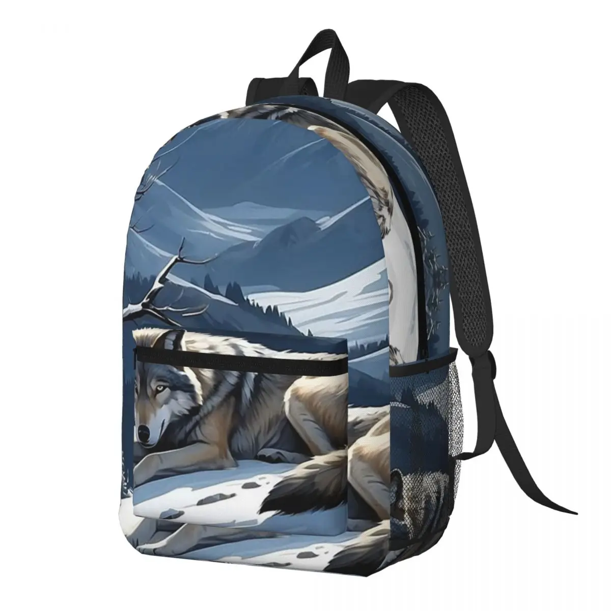 Wolf Lay Down In The Snow Backpack Daypack Large Capacity Children BookBag School Bag Shoulder Bags for Men Women
Wolf Lay Down In The Snow Backpack Daypack Large Capacity Children BookBag School Bag Shoulder Bags for Men Women