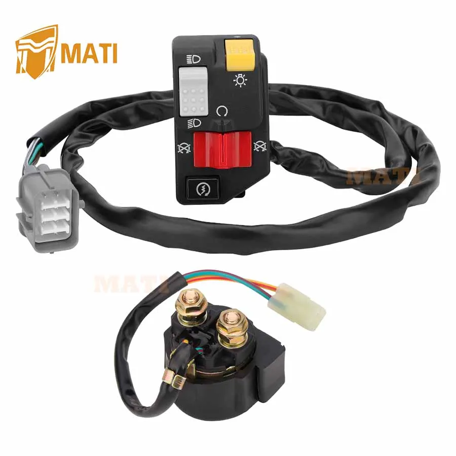 MATI Handlebar & Starter Relay Switch for Honda Rancher 350 TRX350TM TRX350FM 2000-2005 Manual Shift 35020-HN5-670 35850-HF1-670
MATI Handlebar & Starter Relay Switch for Honda Rancher 350 TRX350TM TRX350FM 2000-2005 Manual Shift 35020-HN5-670 35850-HF1-670