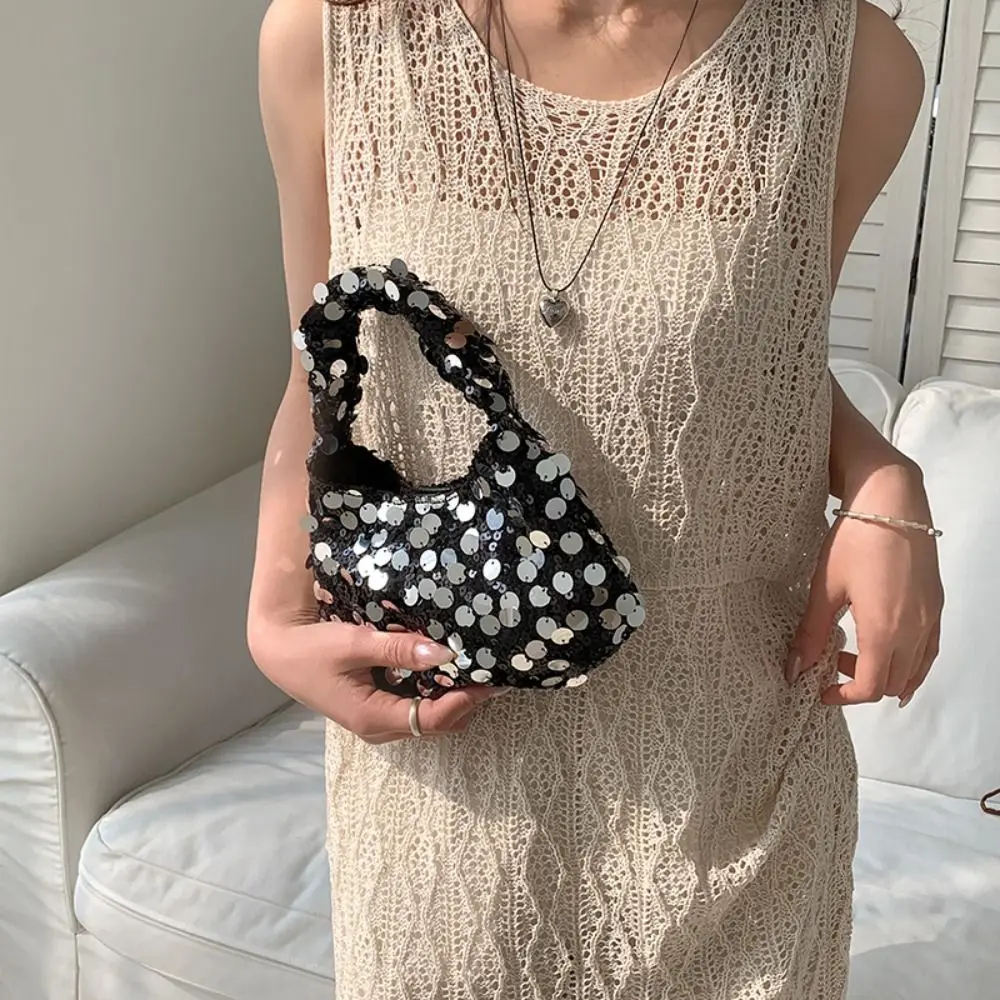 Simple Cloth Sequin Bag Silver Mobile Phone Bag Blingbling Handbag Make Up Bag Purse Students
Simple Cloth Sequin Bag Silver Mobile Phone Bag Blingbling Handbag Make Up Bag Purse Students