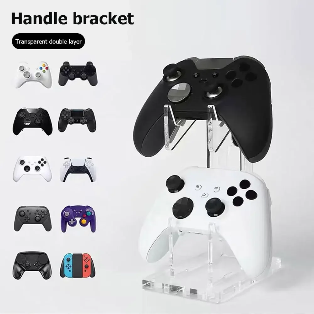 Dual Game Controller Holder Acrylic Gamepad Display Support for Switch Pro/PS5/Xbox Series X/PS4 Joystick Rack Stand
Dual Game Controller Holder Acrylic Gamepad Display Support for Switch Pro/PS5/Xbox Series X/PS4 Joystick Rack Stand