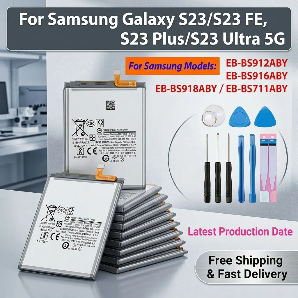 EB-BS912ABY EB-BS711ABY Phone Battery For Samsung Galaxy S23 Series S23+ S23 Ultra 5G S23 FE
EB-BS912ABY EB-BS711ABY Phone Battery For Samsung Galaxy S23 Series S23+ S23 Ultra 5G S23 FE