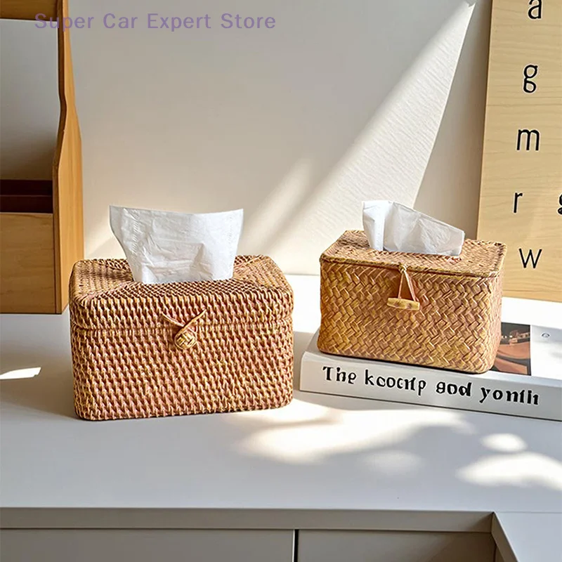 New Woven Tissue Box Imitation Rattan Woven Grass Tissue Storage Box Luxury Tissue Paper Holder Home Living RoomTable Decoration
New Woven Tissue Box Imitation Rattan Woven Grass Tissue Storage Box Luxury Tissue Paper Holder Home Living RoomTable Decoration