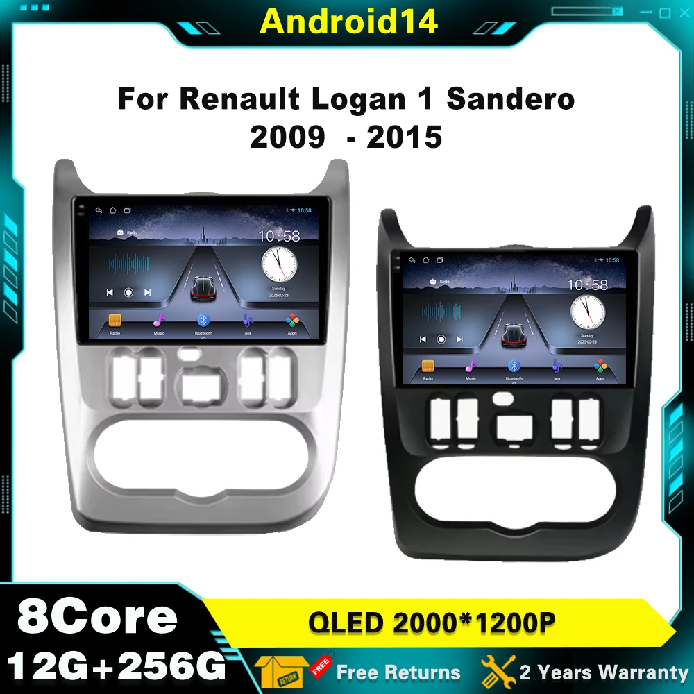 For Renault Logan 1 Sandero 2009 - 2015 Android 14 Car stereo Multimedia Player Carplay Largus Dacia Duste Auto GPS WIFI Navi
For Renault Logan 1 Sandero 2009 - 2015 Android 14 Car stereo Multimedia Player Carplay Largus Dacia Duste Auto GPS WIFI Navi