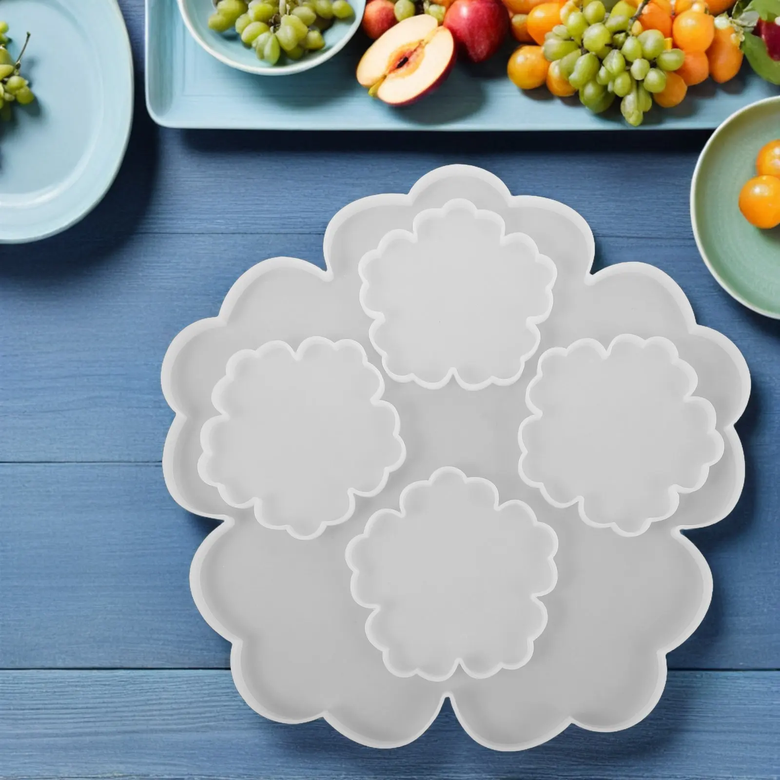 1Set Elegant Floral Silicone Resin Molds for Coasters Trays Decorative Pieces Epoxy Resin Casting Moulds Reusable Heat Resistant
1Set Elegant Floral Silicone Resin Molds for Coasters Trays Decorative Pieces Epoxy Resin Casting Moulds Reusable Heat Resistant