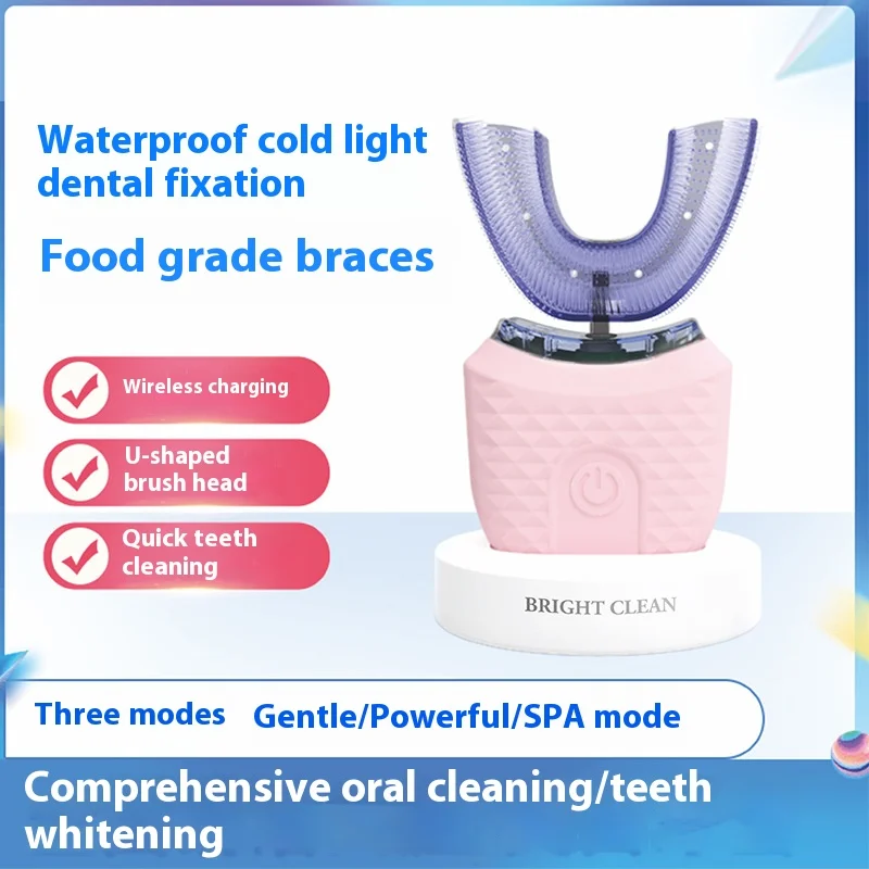 Electric U-Shaped Toothbrush for Adults - Soft-Bristles Teeth Whitening Kit, Oral Care with Auto-Timing & 360° Gum Protection
Electric U-Shaped Toothbrush for Adults - Soft-Bristles Teeth Whitening Kit, Oral Care with Auto-Timing & 360° Gum Protection