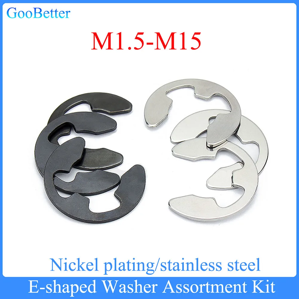 E Clip Washer Assortment Kit Circlip Retaining Ring for Shaft Fastener M1.5-M15 Stainless Steel E-shaped External Retaining Ring
E Clip Washer Assortment Kit Circlip Retaining Ring for Shaft Fastener M1.5-M15 Stainless Steel E-shaped External Retaining Ring
