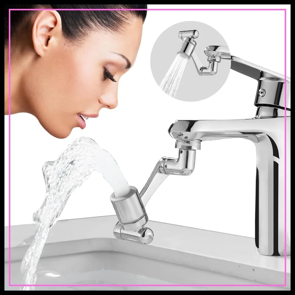 1080° Swivel Faucet Extender, 2-Mode Sink Aerator, Kitchen Bathroom Spray Attachment, Universal Robotic Arm for Hand/Hair/Face Wash
1080° Swivel Faucet Extender, 2-Mode Sink Aerator, Kitchen Bathroom Spray Attachment, Universal Robotic Arm for Hand/Hair/Face Wash