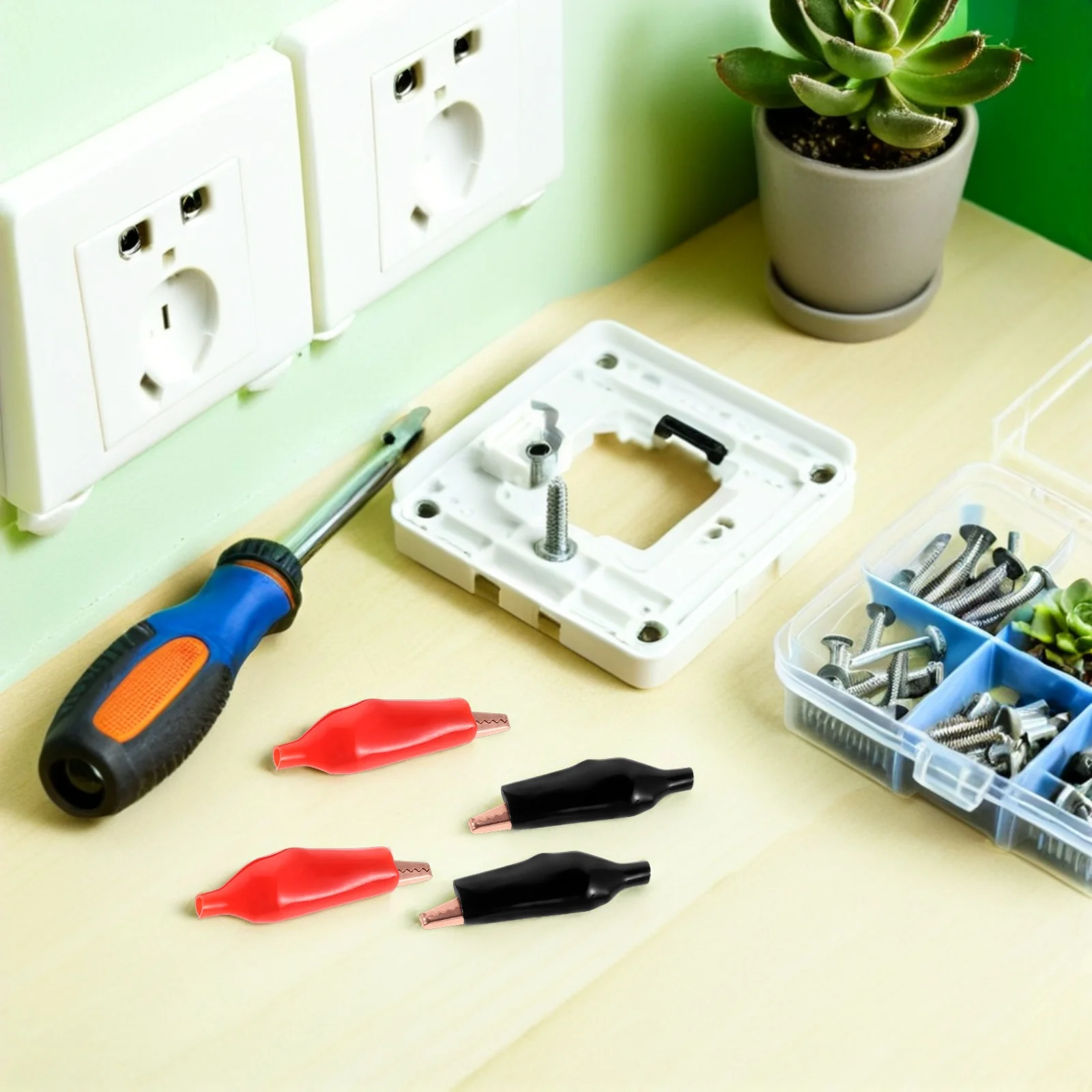 16pcs Insulated Alligator Clips Heavy Duty Brass Testing Clamps For Circuit Electronics Jumper Clip Set
16pcs Insulated Alligator Clips Heavy Duty Brass Testing Clamps For Circuit Electronics Jumper Clip Set