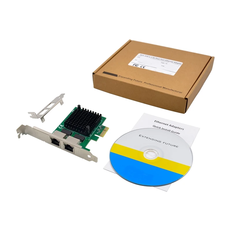 I225-V Ethernet контроллер, сетевая карта с двумя портами 2,5 Гбит/с, сетевая карта с портами RJ45
I225-V Ethernet контроллер, сетевая карта с двумя портами 2,5 Гбит/с, сетевая карта с портами RJ45