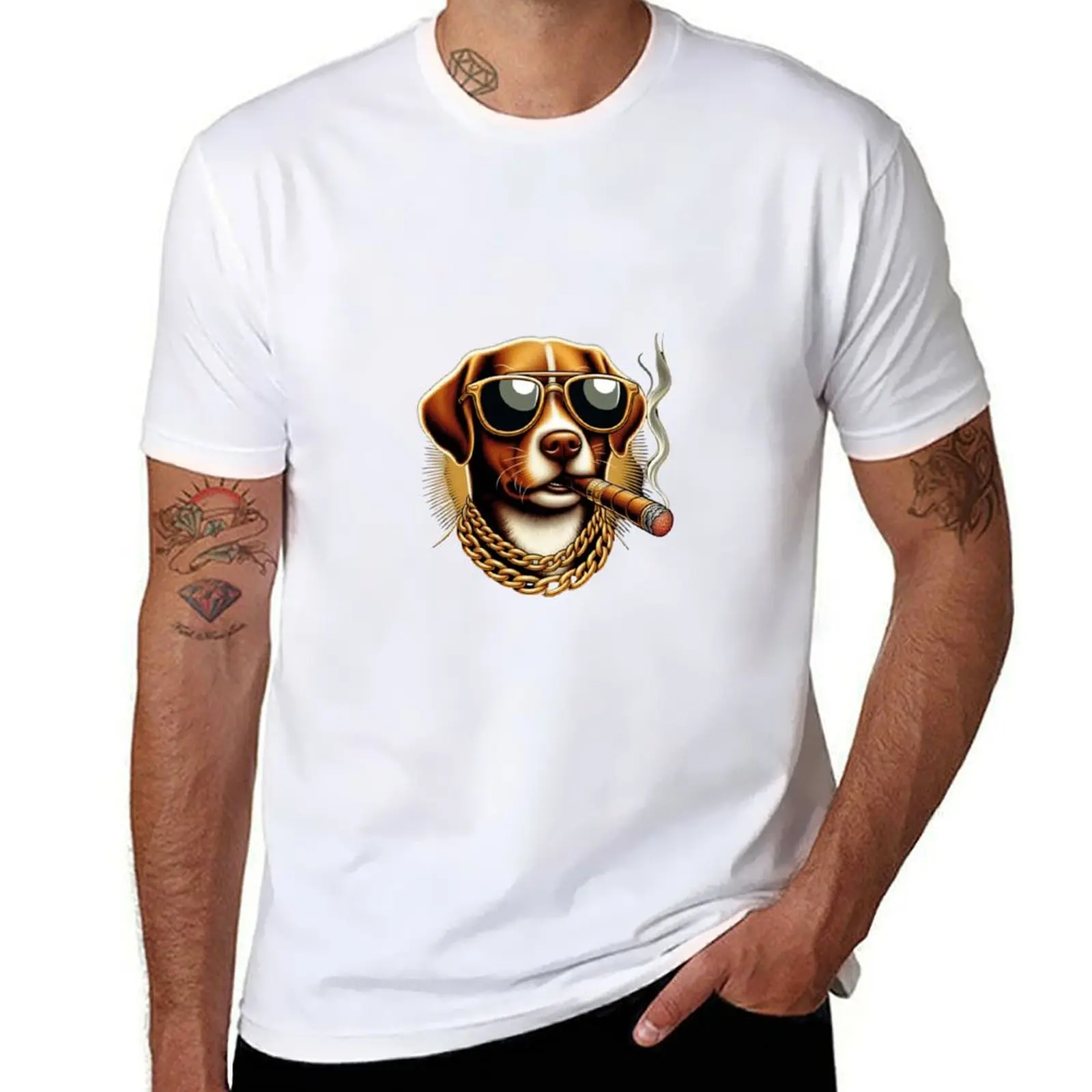 Cool dog with sunglasses, cigar and gold chain, boxer, labrador, dog, puppy, dog mom, hip hop, rap, rapper, beagle, dach T-Shirt
Cool dog with sunglasses, cigar and gold chain, boxer, labrador, dog, puppy, dog mom, hip hop, rap, rapper, beagle, dach T-Shirt