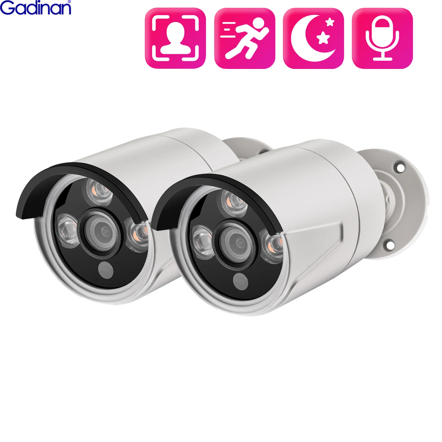 Gadinan 4MP 5MP IP Camera Face Detection CCTV Outdoor Waterproof Bullet Camera Night Vision P2P Audio Surveillance For PoE NVR
Gadinan 4MP 5MP IP Camera Face Detection CCTV Outdoor Waterproof Bullet Camera Night Vision P2P Audio Surveillance For PoE NVR