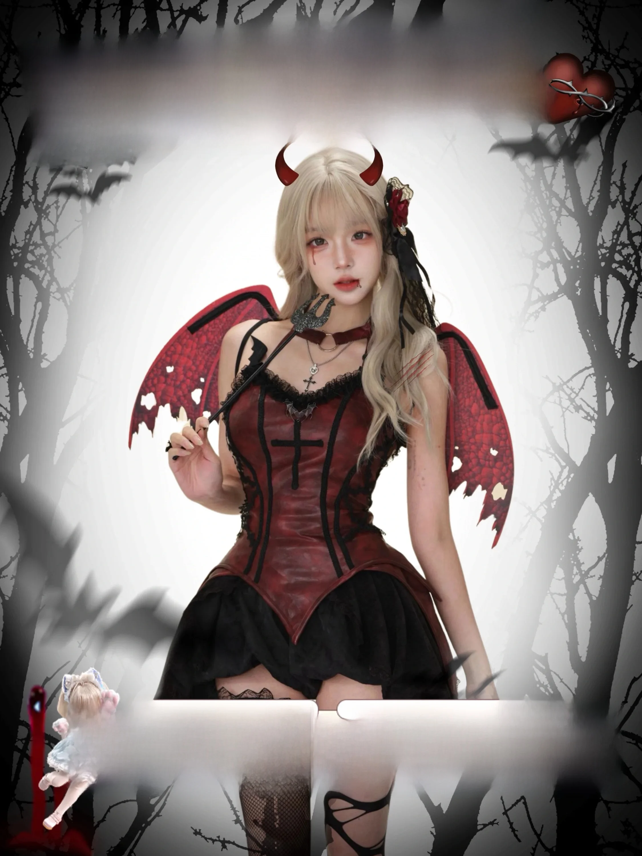 Halloween Bat Night Spring Bralette Bell Sleeve Bat Pumpkin Pants Black Velvet Long Skirt Women's Fashion Set Four-Piece Suit
Halloween Bat Night Spring Bralette Bell Sleeve Bat Pumpkin Pants Black Velvet Long Skirt Women's Fashion Set Four-Piece Suit
