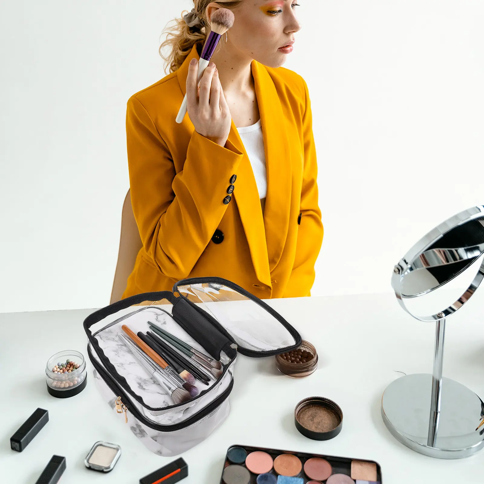 Мраморная косметичка для путешествий, легкая сумка на молнии для ухода за кожей, портативный органайзер для туалетных принадлежностей на каждый день
Мраморная косметичка для путешествий, легкая сумка на молнии для ухода за кожей, портативный органайзер для туалетных принадлежностей на каждый день