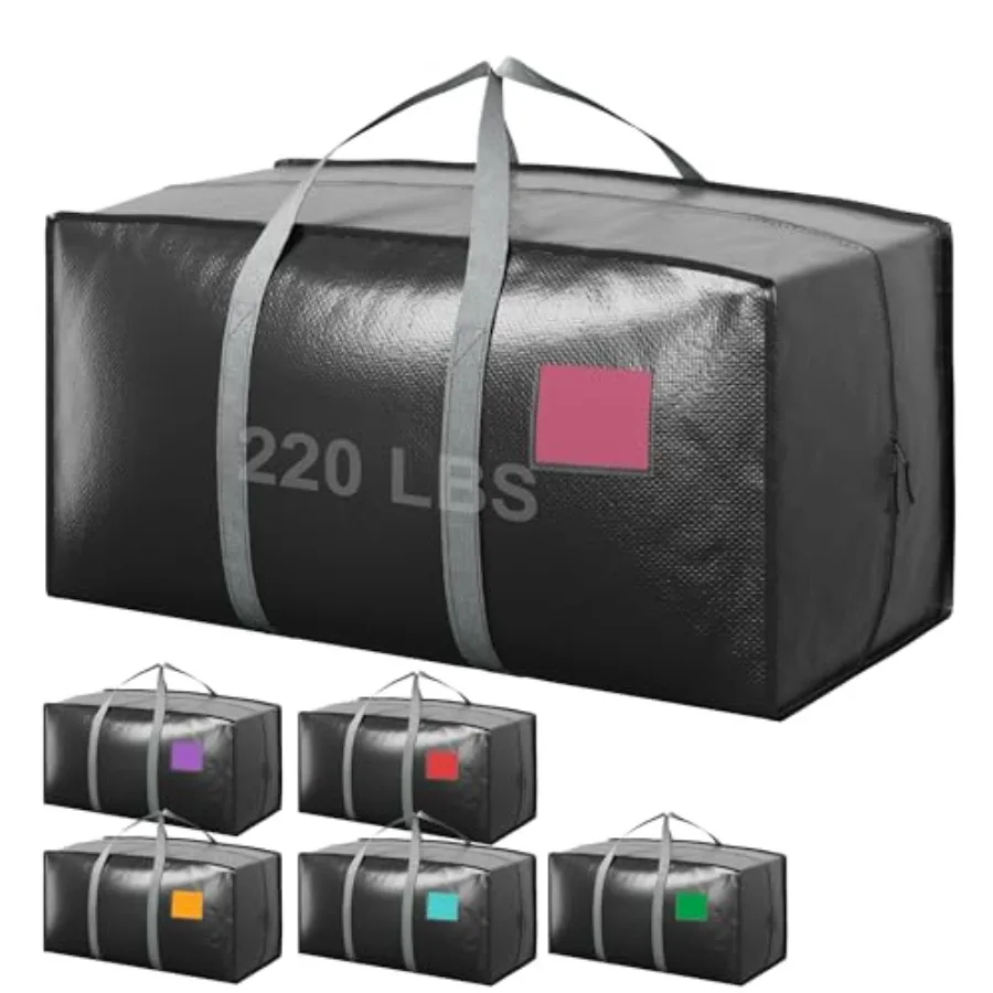 6 Pack Extra Heavy Duty Large Moving Bags with Reinforced Zipper and Wide Handles Waterproof Storage Bins for Clothes College D
6 Pack Extra Heavy Duty Large Moving Bags with Reinforced Zipper and Wide Handles Waterproof Storage Bins for Clothes College D