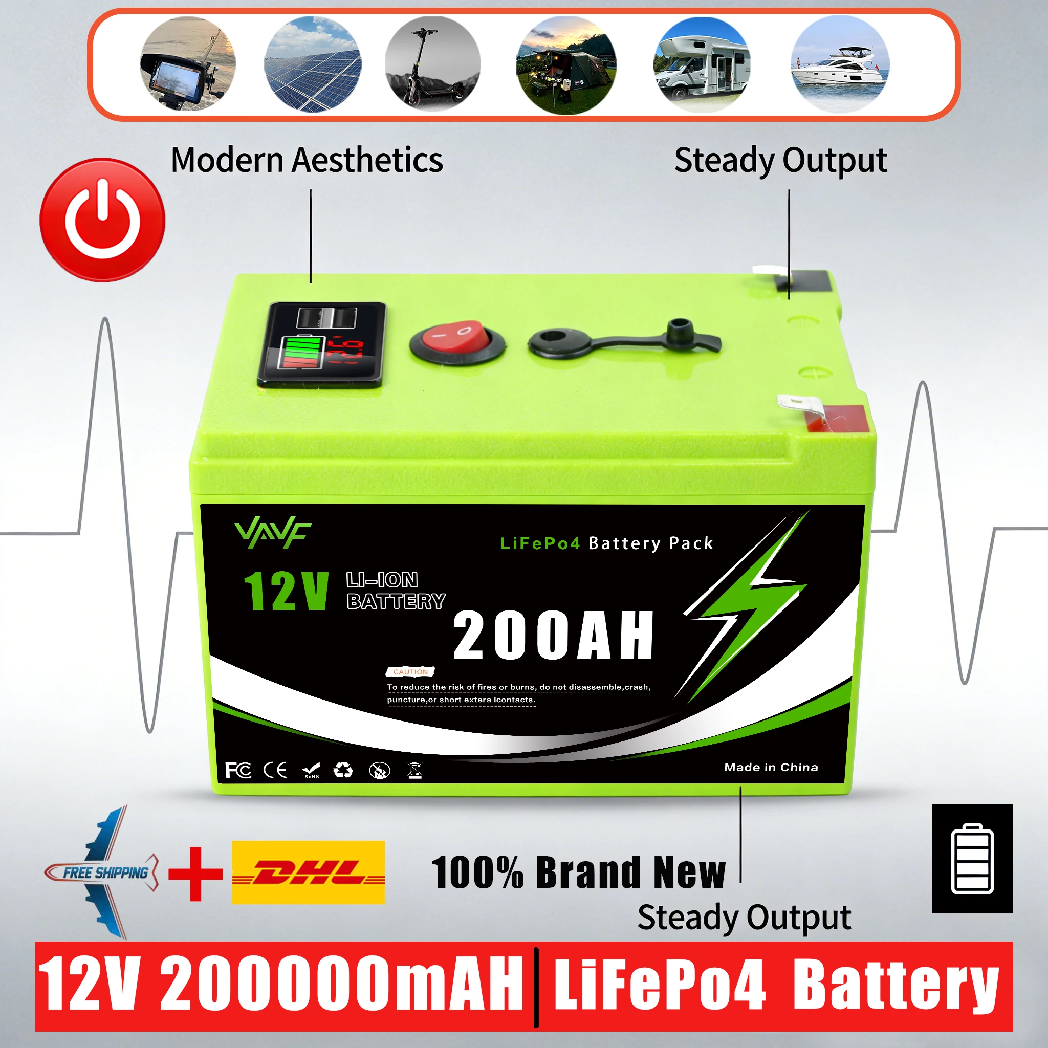Литий-железо-фосфатная аккумуляторная батарея 200 Ач 12 В с BMS для надежных приложений на колесах, автономных, морских и солнечных батарей
Литий-железо-фосфатная аккумуляторная батарея 200 Ач 12 В с BMS для надежных приложений на колесах, автономных, морских и солнечных батарей