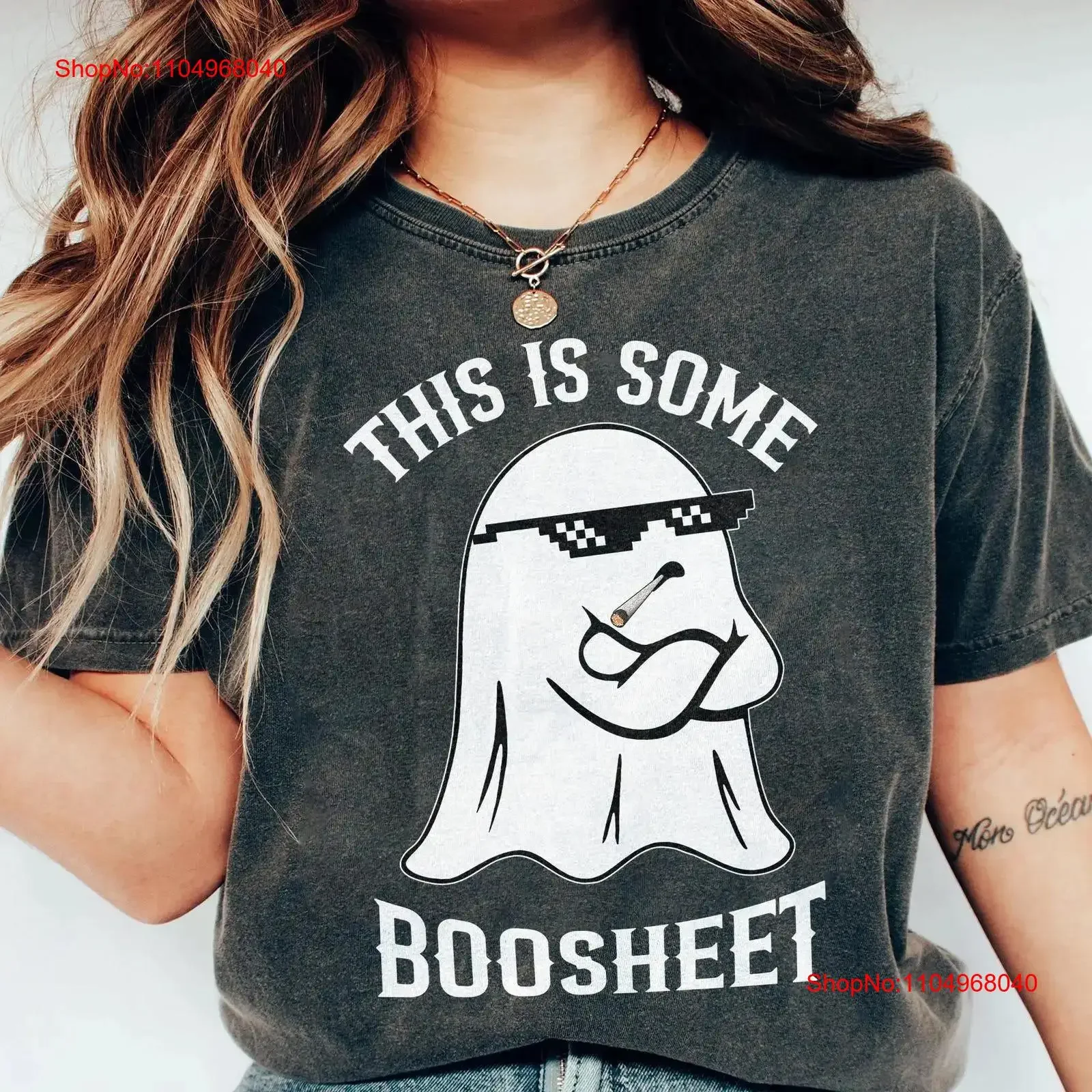 This Is Some Boo Sheet Halloween T Shirt Retro Cool Ghost Crewneck Funny vintage Washed Top For Everyday Wear homme Slightly
This Is Some Boo Sheet Halloween T Shirt Retro Cool Ghost Crewneck Funny vintage Washed Top For Everyday Wear homme Slightly