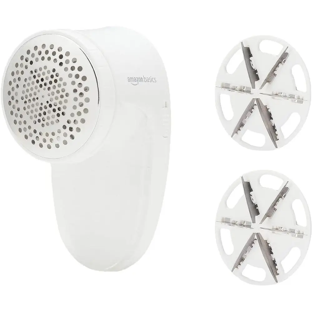 Portable 6-Blade Fabric Shaver for Pilling, Lint, and Fuzz Removal, White, with Safety Lock and 2 Extra Blades
Portable 6-Blade Fabric Shaver for Pilling, Lint, and Fuzz Removal, White, with Safety Lock and 2 Extra Blades