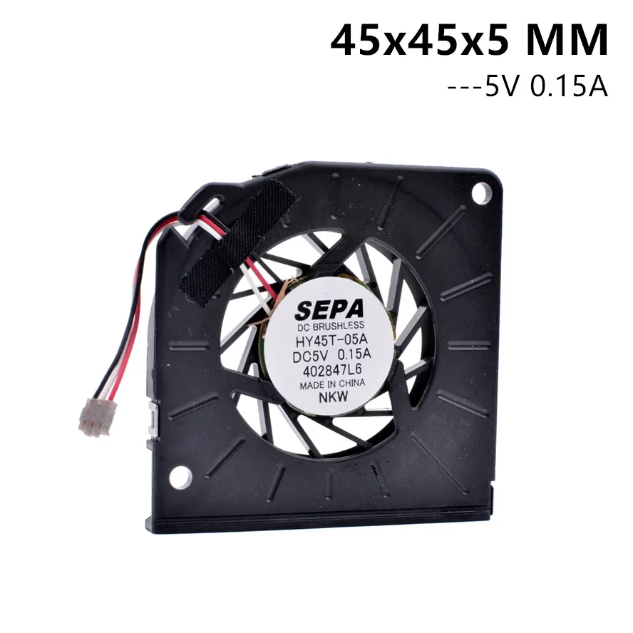 HY45T-05A 4.5cm 4505 5V 0.15A 45x45x5MM Laptop Blower Fan Fluid Bearing Notebook Cooling Fan
HY45T-05A 4.5cm 4505 5V 0.15A 45x45x5MM Laptop Blower Fan Fluid Bearing Notebook Cooling Fan