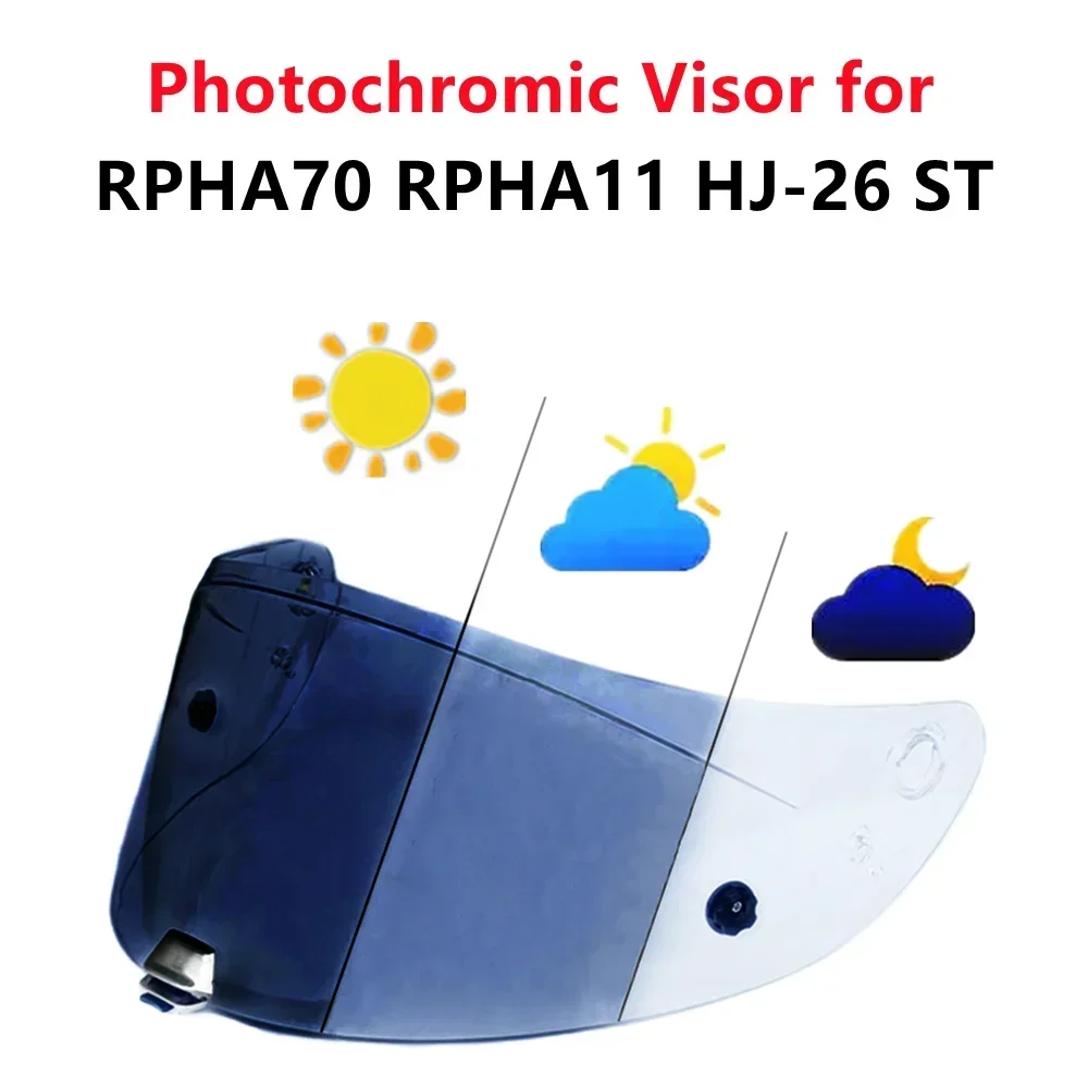Photochromic Helmet Visor for HJC RPHA70 RPHA11 HJ-26 ST Shield Universal Size Sunscreen Casco Moto Accessories Capacetes Base
Photochromic Helmet Visor for HJC RPHA70 RPHA11 HJ-26 ST Shield Universal Size Sunscreen Casco Moto Accessories Capacetes Base